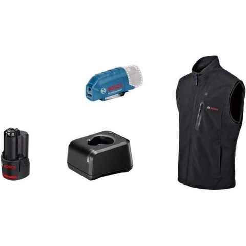 Bosch Blauw GHV 12 + 18V XA | Verwarmde bodywarmer 3XL | Incl. accu & lader - 06188000G9