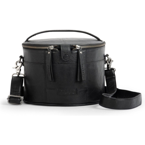 MUUD Enturn Black - Handgemaakt leren handwerkprojectentas 15x23cm