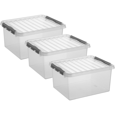 4x stuks opberg box/opbergdoos 36 liter 50 x 40 x 26 cm kunststof -