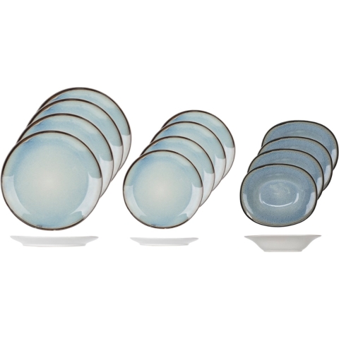 Cosy & Trendy Serviesset Fez Blauw - 12 Delig 4 personen