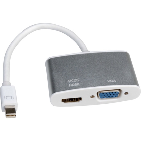 Roline 12.03.3161 DisplayPort-kabel Mini-displayport / VGA Adapterkabel Mini DisplayPort-stekker, VGA-bus 15-polig 0.10 m Zilver (metallic)