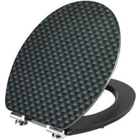Cornat Wc-Bril Acrylaat Carbon Sc Zw - KSDSC319