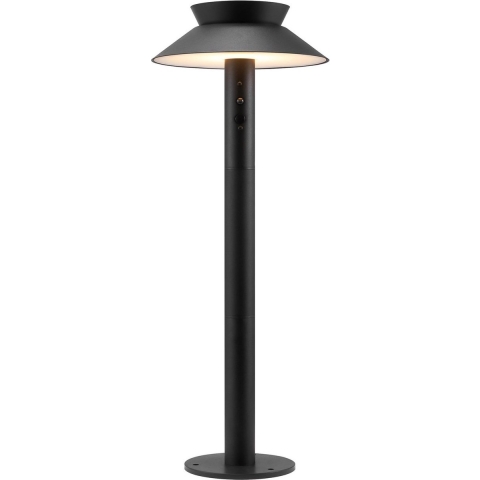 Enzo LED solar paallamp | Justina 5W 3000K zwart IP44 60cm - 4802826