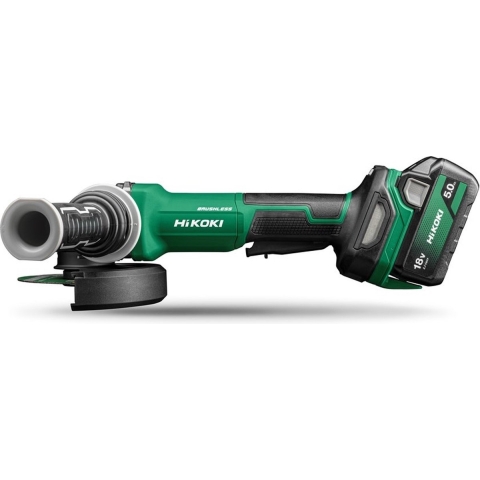 Hikoki G1813DVF WQZ Accu Haakse slijpmachine | 18V | Variabele toerental | 125mm | Rem | Inclusief 2 accu&apos;s en lader | in HSC III G1813DVFWQZ