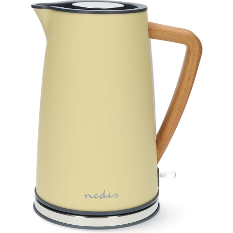 Nedis Waterkoker | 1.7 l | Soft-Touch | Geel | 360 graden draaibaar | Verborgen verwarmingselement | Strix®-controller | Droogkookbeveiliging -
