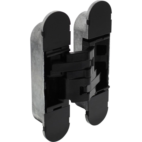 Onzichtbare verdekte scharnier 130 x 30 mm mat zwart 3D instelbaar