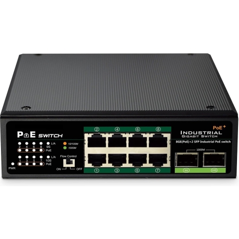 Digitus DN-651110 Industrial Ethernet Switch 10 / 100 / 1000 MBit/s IEEE 802.3af (12.95 W), IEEE 802.3at (25.5 W)