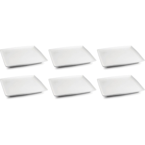 BonBistro Ontbijtbord Yong Squito 23 x 23 cm - Wit - 6 stuks