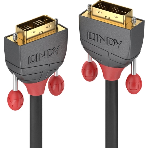 LINDY 36242 DVI-kabel DVI Aansluitkabel DVI-D 18+1-polige stekker, DVI-D 18+1-polige stekker 20.00 m Zwart