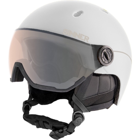 Sinner TITAN VISOR TRANS+ lens skihelm mat wit, 52-54 cm