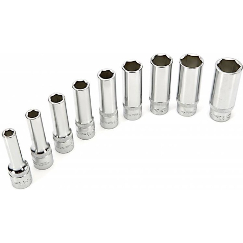 AOK 9-delige 1/2"SUPER GRIP lange doppenset