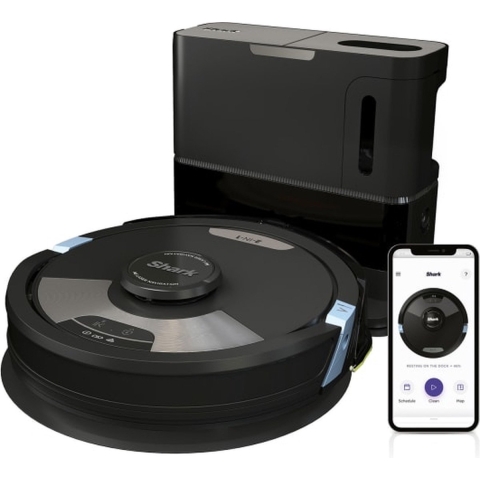 Shark RV2600WSEU Dweil- en zuigrobot Zwart