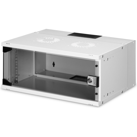 Digitus DN-49200 19inch-wandkast (b x h x d) 540 x 240 x 400 mm 4 HE Grijs, Grijs (metalen behuizing), Grijs (RAL 7035)