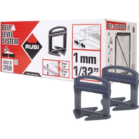 Rubi 02870 Delta Levelling Clips - 1,0mm (2400st)
