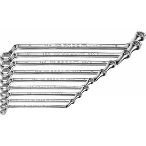 Facom set 10 12-kantringsleutels, metrische maten - 55A.JD10