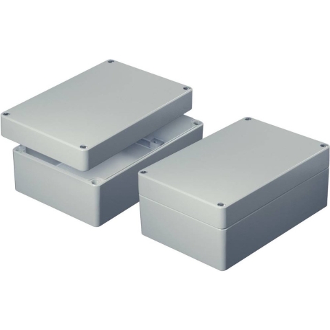 Axxatronic AS082 Universele behuizing Aluminium Grijs (RAL 7032) 1 stuk(s)