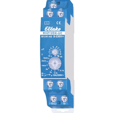 Eltako 23001202 RVZ12DX-UC Tijdrelais Monofunctioneel 230 V 1 stuk(s) Tijdsduur: 0.1 s - 40 h 1x wisselcontact