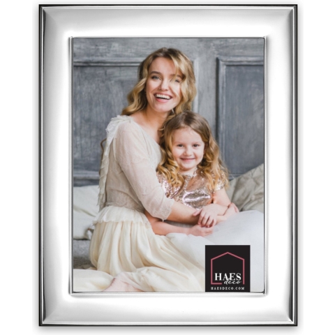Haes Deco Verzilverde Fotolijst Bari voor een foto van 20x25 cm - Fraai Verzilverd met luxe Houten achterzijde en standaard om neer te zetten