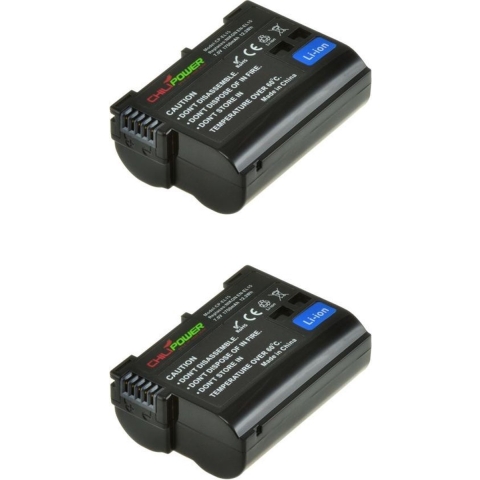 ChiliPower EN-EL15 accu voor Nikon - 1750mAh - 2-Pack