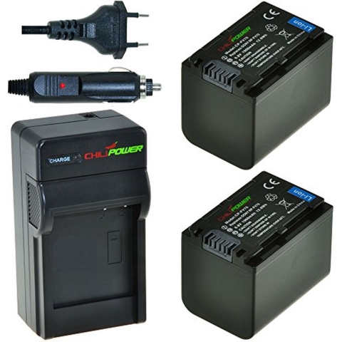 2 x NP-FV70 accu's voor Sony - inclusief oplader en autolader - Origineel ChiliPower
