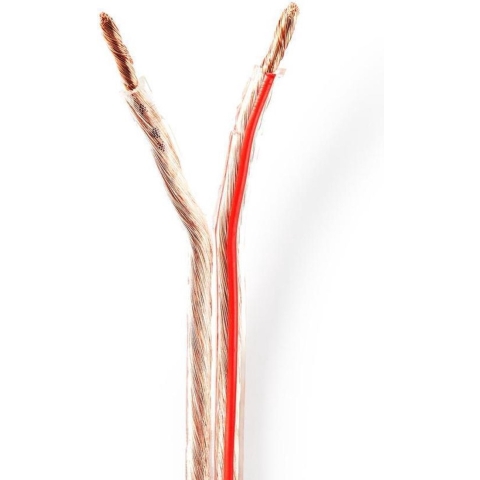Speaker-Kabel | 2 x 4,00 mm2 | 50 m op rol | Transparant