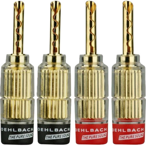Oehlbach: Banana Solution Stekker 3021 < 6mm² - 4 stuks - Goud