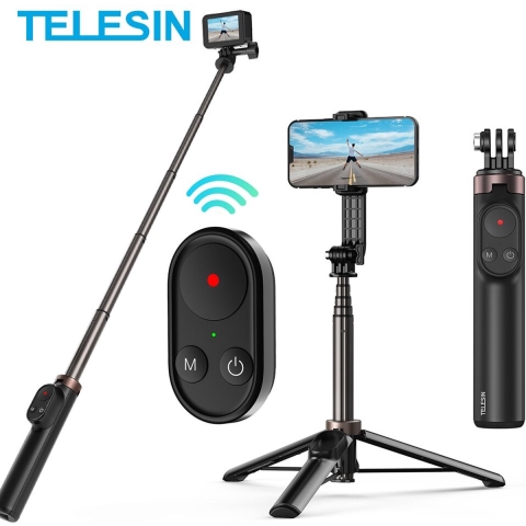 Telesin Vlog Selfie Stick For GoPro w/ Bluetooth Remote