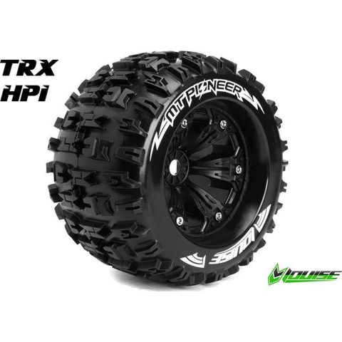 Louise MT-PIONEER Medium banden op zwarte velgen voor 1/8 MT - 0 offset
