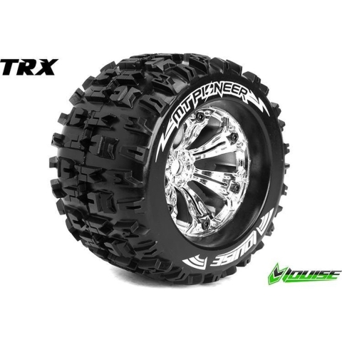 Louise MT-PIONEER Medium banden op chrome velgen voor 1/8 MT - 1/2 offset