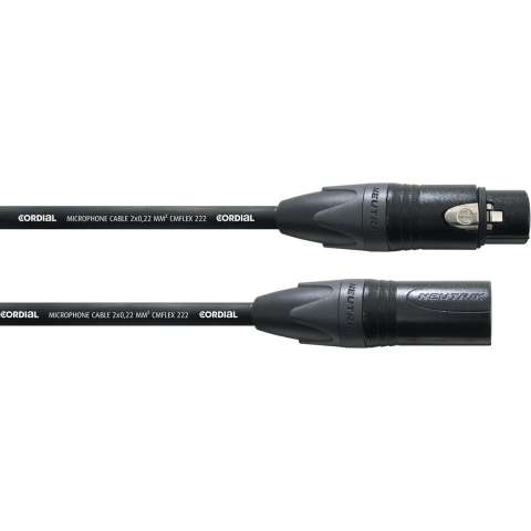 Cordial CPM 20 FM-FLEX XLR Verbindingskabel [1x XLR-bus - 1x XLR-stekker] 20.00 m Zwart