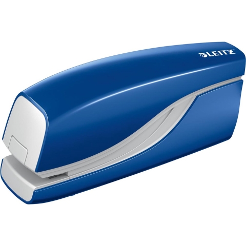 Leitz 5532-00-35 Elektrische nietmachine Blauw (b x h x d) 49 x 56 x 155 mm