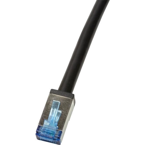 LogiLink CQ7133S RJ45 Netwerkkabel, patchkabel CAT 6A S/FTP 40.00 m Zwart Afgeschermd, UV-bestendig, Oliebestendig 1 stuk(s)
