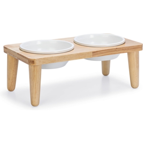 Designed by Lotte Dinerset Djeha - Hondenvoerbak - Hout - 40x21x15 cm