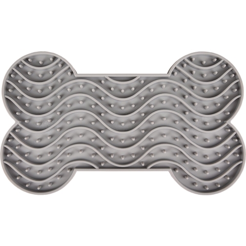 Yummee Lick Pad large 29x17 cm grijs 2 stuks