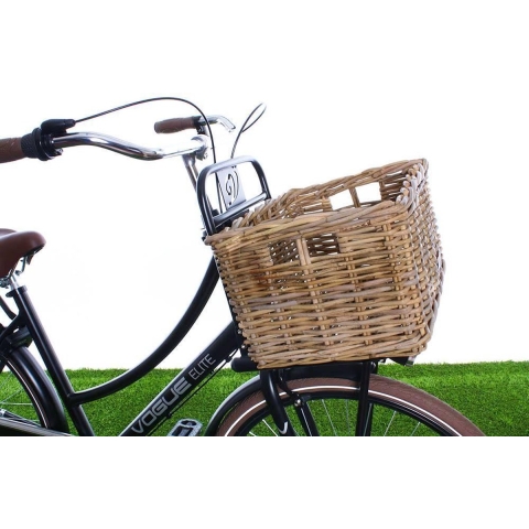 Rieten Fietsmand Naturel Maat Medium