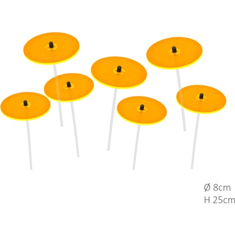 7 stuks! Zonnevangers Geel klein 25x8 cm Cazador Del Sol - Cazador del sol