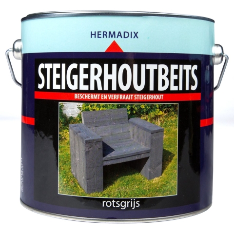 Steigerh.beits rots grijs 2500 ml - Hermadix