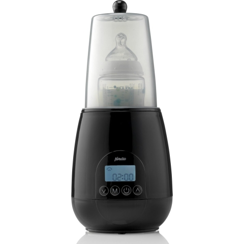 Alecto BW700BK - Snelle digitale flessenwarmer voor opwarming, sterilisatie en ontdooien, zwart