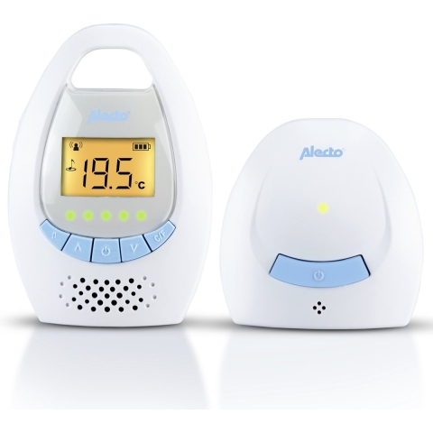 Alecto DBX-20 - Digitale babyfoon met display, wit/blauw