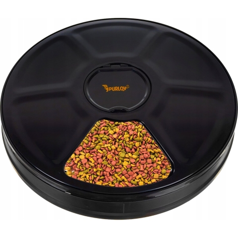 Automatische Hondenbak Kattenbak - Voerautomaat - Voerbak Instelbaar Voedingsschema - 6 Vaks - 24 uurs Timer - Droog en Nat voer