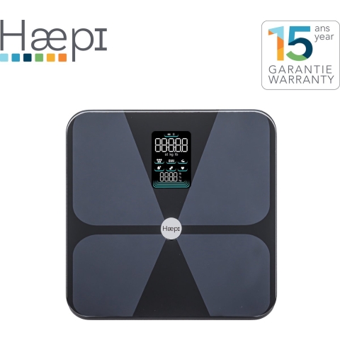 Haepi Personenweegschaal Sam-Bk | Personenweegschalen | 5407005980163