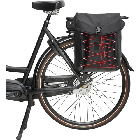 Enkele fietstas S.tar Single Zwart/Rood 18L