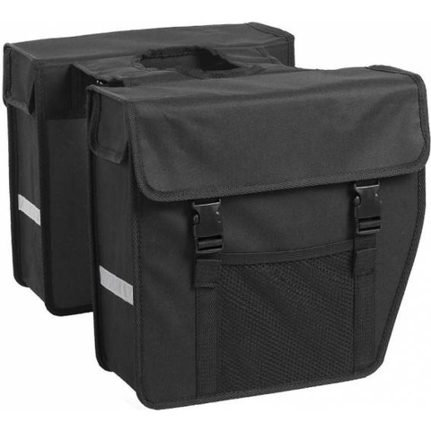 Dubbele Shopper Afgeschuind 24L Zwart