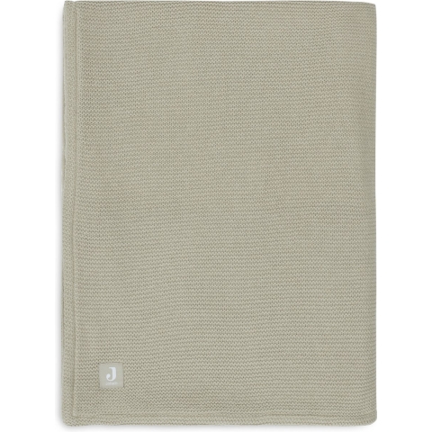 Deken Wieg Jollein 75x100 Basic Knit Olive Green/Fleece