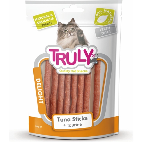 20x Truly Cat Snacks Tonijn Sticks met Taurine 50 gr
