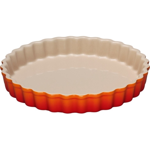 LE CREUSET - Aardewerk - Taartvorm 24cm Oranjerood