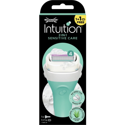 3x Wilkinson Intuition 2 in 1 Scheermes Sensitive Care 1 set