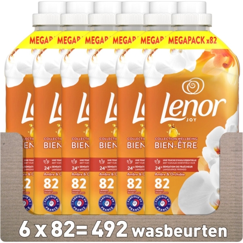 6x Lenor Wasverzachter Amber&Orchidee 82 Wasbeurten 1722 ml