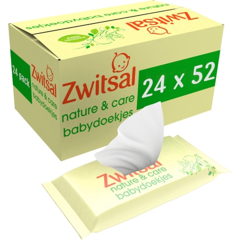 2x Zwitsal Babydoekjes Nature&Care 12x52 stuks
