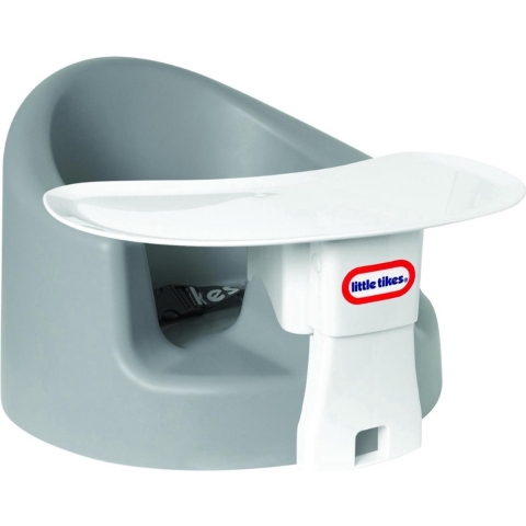 Vloerzitje Little Tikes My First Seat Grey met Eetblad